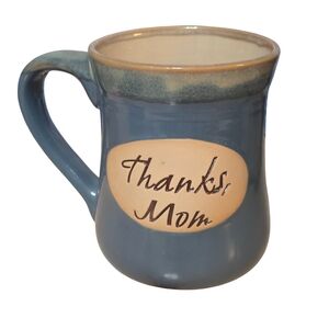 Elegant Blue Ceramic Mug - Thanks Mom
